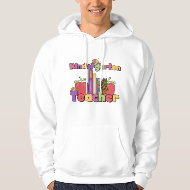 Bugs and Apples Kindergarten Teacher Hoodie (Front)