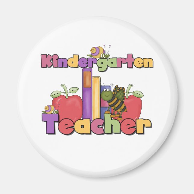 Bugs and Apples Kindergarten Teacher Magnet (Front)