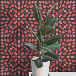 Bugs and Beetles Pattern Red Charcoal Grey Wallpaper