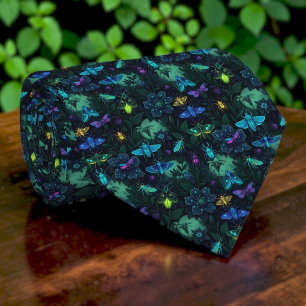 Bugs and Insects Pattern Custom Necktie