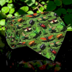 Bugs and Insects Pattern Custom Necktie