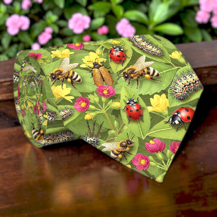 Bugs and Insects Pattern Custom Necktie