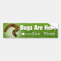 Bugs Are Here...Millipede Edition  Bumper Sticker