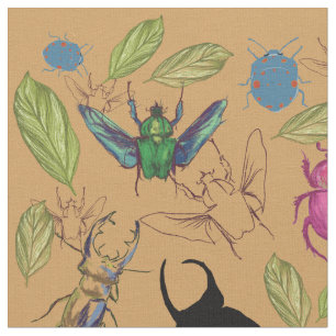 Bugs Beautiful Pattern  Fabric