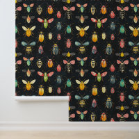 Bugs & Bees Colourful Insect Collection Pattern