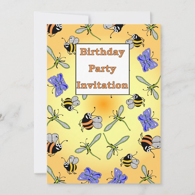 bugs birthday party invitation (Front)