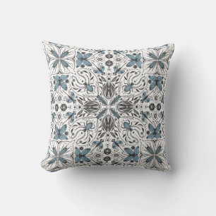 Bugs, black and blue cushion