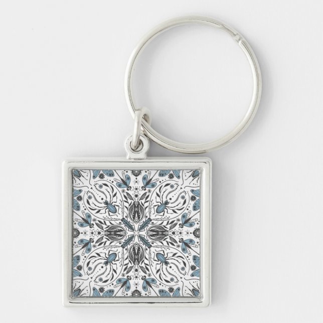 Bugs, black and blue key ring (Front)