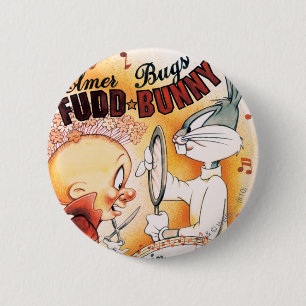 BUGS BUNNY™ and ELMER FUDD™ Musical 6 Cm Round Badge