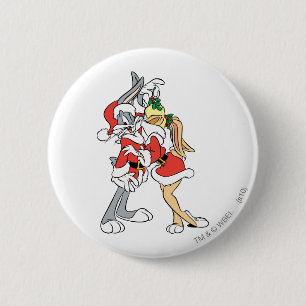 BUGS BUNNY™ and Lola Mistletoe Kiss 6 Cm Round Badge