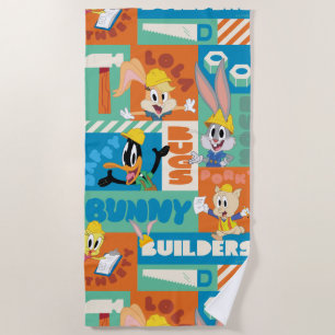 BUGS BUNNY BUILDERS™  Character Grid Pattern Beach Towel