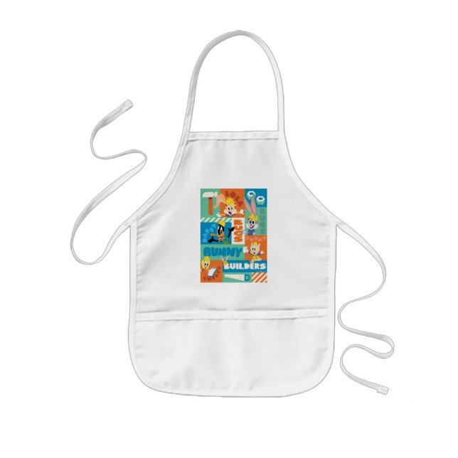 BUGS BUNNY BUILDERS™| Character Grid Pattern Kids Apron (Front)