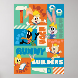 BUGS BUNNY BUILDERS™  Character Grid Pattern Poster