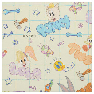 BUGS BUNNY BUILDERS™  Character Sketch Pattern Fabric
