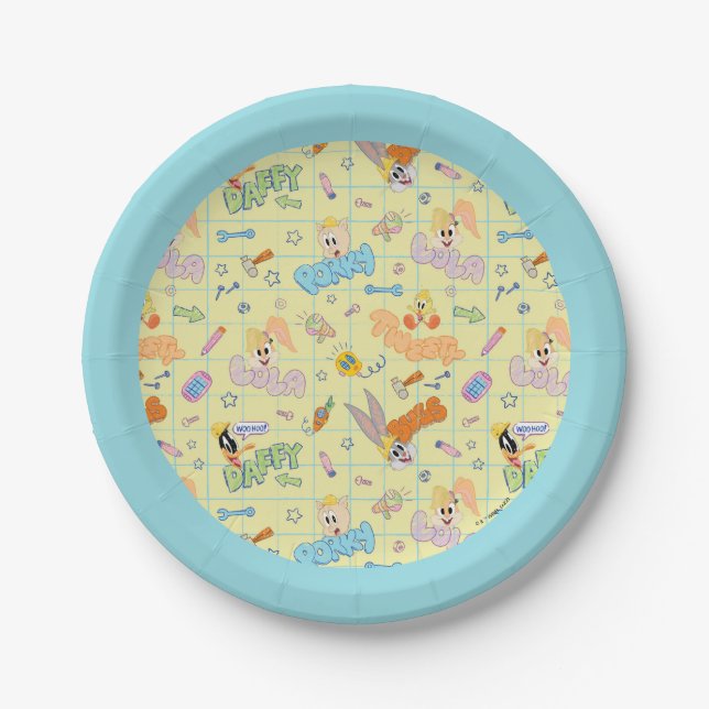 BUGS BUNNY BUILDERS™| Character Sketch Pattern Paper Plate (Front)