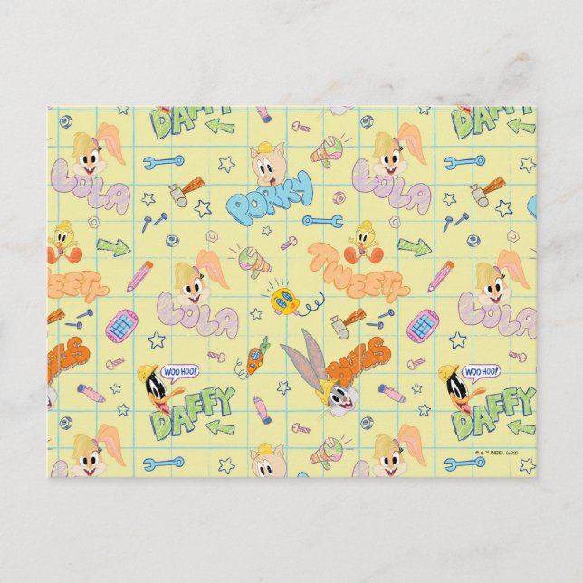BUGS BUNNY BUILDERS™| Character Sketch Pattern Postcard (Front)