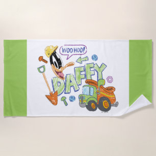 BUGS BUNNY BUILDERS™  DAFFY DUCK™ Sketch Art Beach Towel