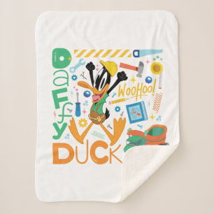 BUGS BUNNY BUILDERS™  DAFFY DUCK™ Work Tools Sherpa Blanket