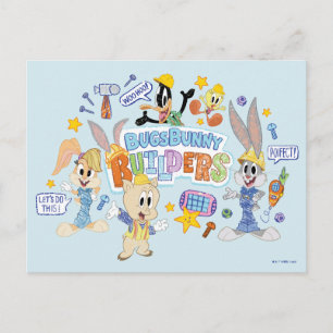 BUGS BUNNY BUILDERS™  Group Sketch Art Postcard