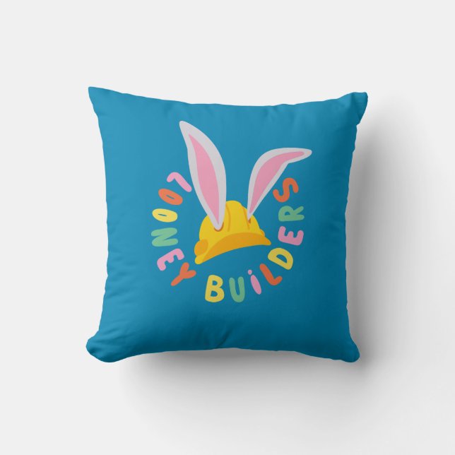 BUGS BUNNY BUILDERS™| Hard Hat Circle Logo Cushion (Front)