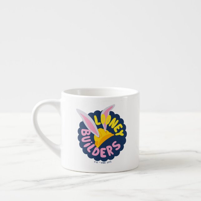 BUGS BUNNY BUILDERS™| Hard Hat Scalloped Logo Espresso Cup (Left)
