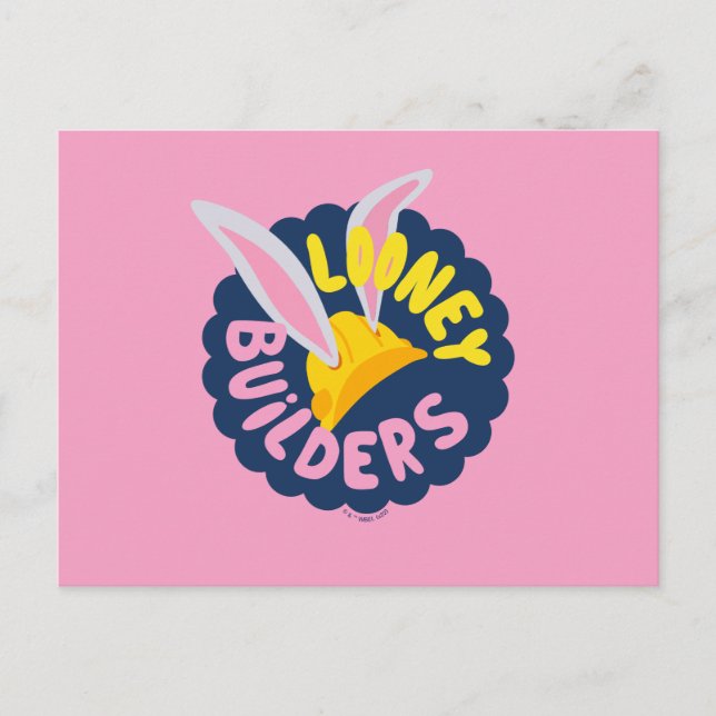 BUGS BUNNY BUILDERS™| Hard Hat Scalloped Logo Postcard (Front)