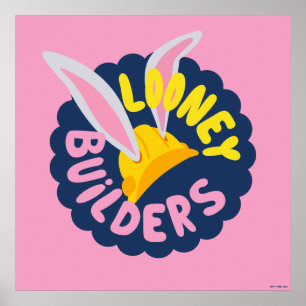 BUGS BUNNY BUILDERS™  Hard Hat Scalloped Logo Poster