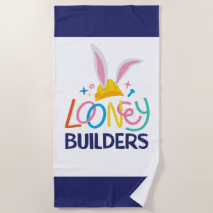 BUGS BUNNY BUILDERS™  Hard Hat Stacked Logo Beach Towel