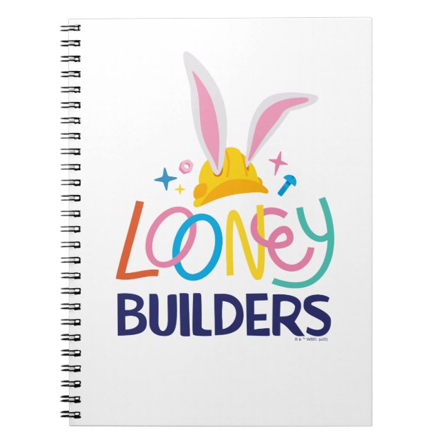 BUGS BUNNY BUILDERS™| Hard Hat Stacked Logo Notebook (Front)