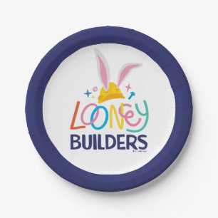 BUGS BUNNY BUILDERS™  Hard Hat Stacked Logo Paper Plate