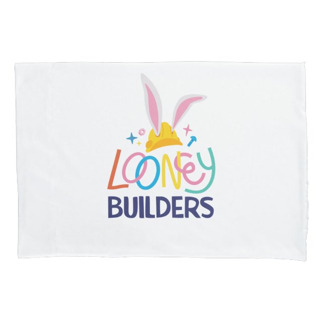 BUGS BUNNY BUILDERS™| Hard Hat Stacked Logo Pillowcase (Front)