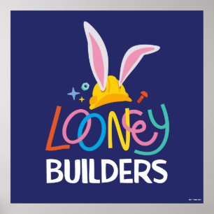 BUGS BUNNY BUILDERS™  Hard Hat Stacked Logo Poster