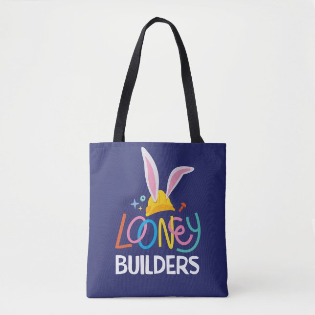 BUGS BUNNY BUILDERS™| Hard Hat Stacked Logo Tote Bag (Front)