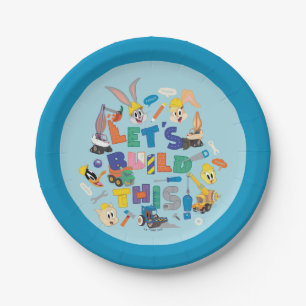 BUGS BUNNY BUILDERS™  "Let's Build This" Collage Paper Plate