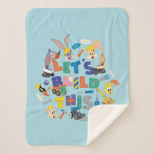 BUGS BUNNY BUILDERS™  "Let's Build This" Collage Sherpa Blanket