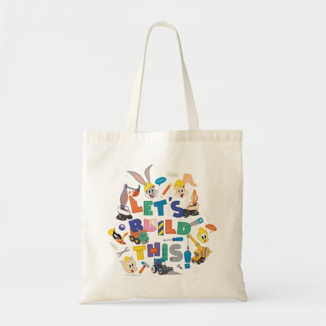 BUGS BUNNY BUILDERS™| "Let's Build This" Collage Tote Bag (Front)