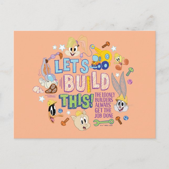 BUGS BUNNY BUILDERS™| "Let's Build This" Sketch Postcard (Front)