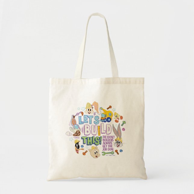 BUGS BUNNY BUILDERS™| "Let's Build This" Sketch Tote Bag (Front)
