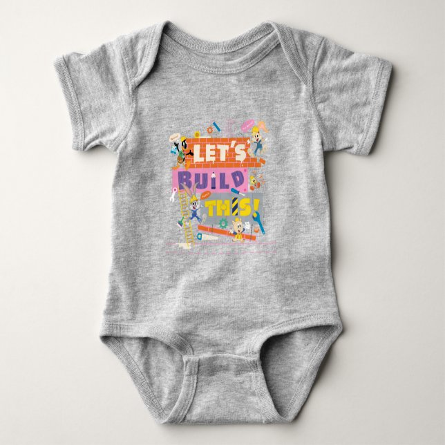 BUGS BUNNY BUILDERS™| "Let's Build This" Work Site Baby Bodysuit (Front)