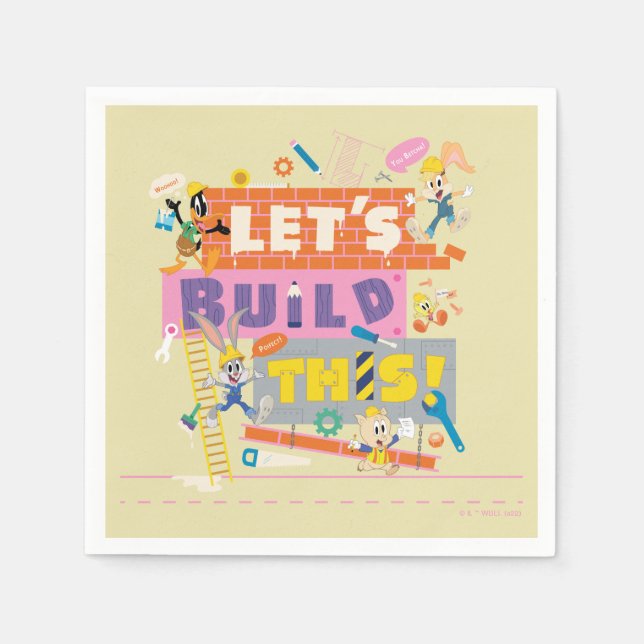 BUGS BUNNY BUILDERS™| "Let's Build This" Work Site Napkin (Front)
