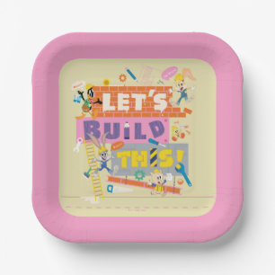 BUGS BUNNY BUILDERS™  "Let's Build This" Work Site Paper Plate