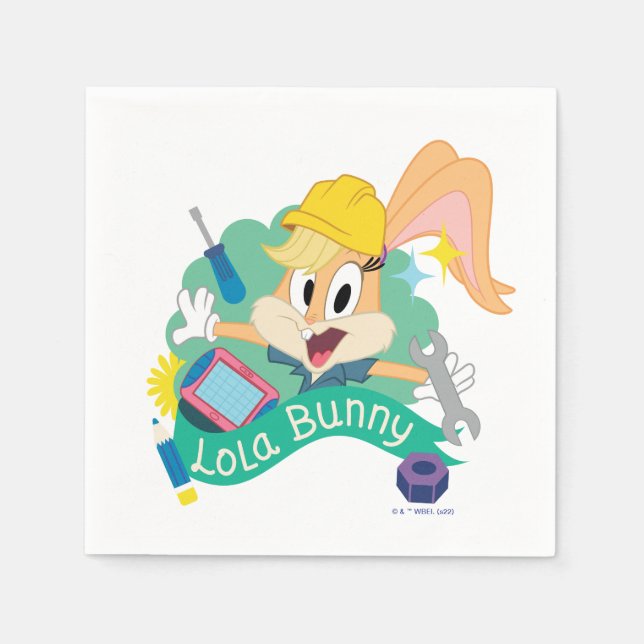 BUGS BUNNY BUILDERS™| Lola Bunny Character Graphic Napkin (Front)