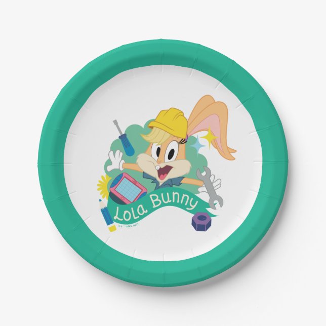 BUGS BUNNY BUILDERS™| Lola Bunny Character Graphic Paper Plate (Front)