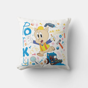 BUGS BUNNY BUILDERS™  Porky Pig Work Tools Cushion