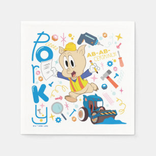 BUGS BUNNY BUILDERS™  Porky Pig Work Tools Napkin