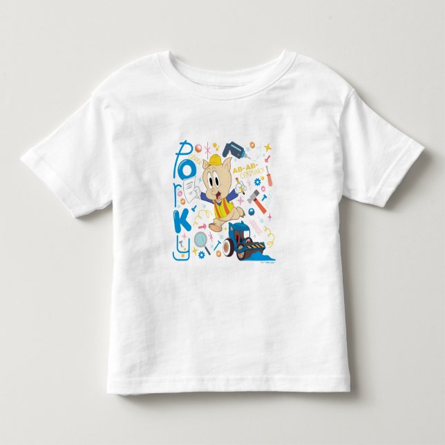 BUGS BUNNY BUILDERS™| Porky Pig Work Tools Toddler T-Shirt (Front)