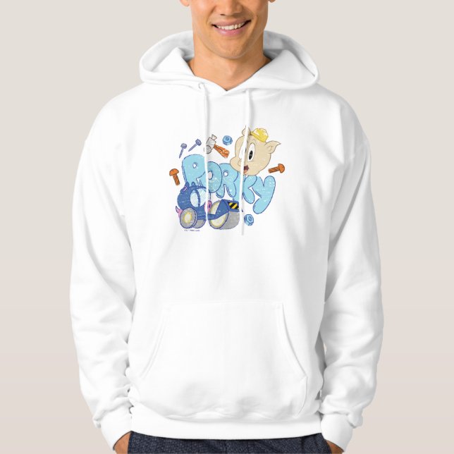 BUGS BUNNY BUILDERS™| Porky Sketch Art Hoodie (Front)