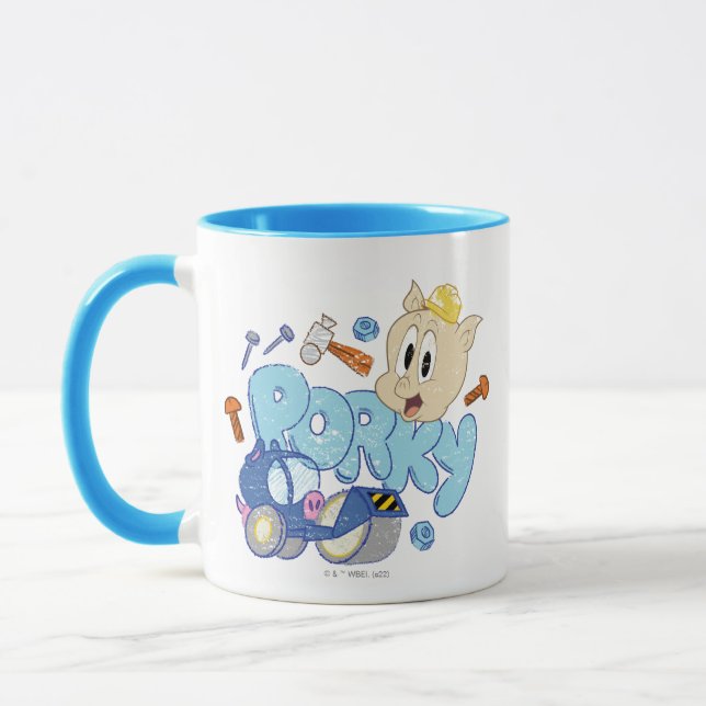 BUGS BUNNY BUILDERS™| Porky Sketch Art Mug (Left)