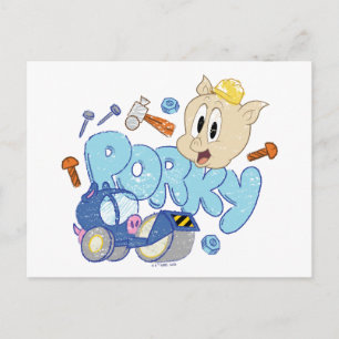 BUGS BUNNY BUILDERS™ Porky Sketch Art Postcard