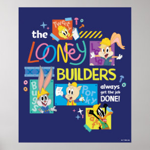 BUGS BUNNY BUILDERS™  The Looney Builders Collage Poster